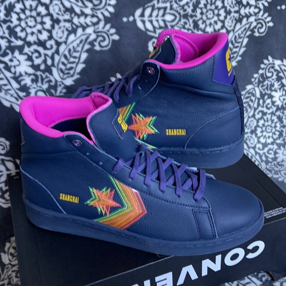 Converse Pro Leather Hi Obsidian/Hyper Magenta MEN`S - Picture 10 of 16